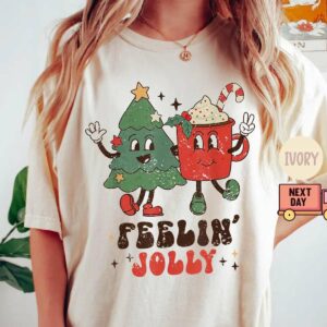 Retro Christmas Feeling Jolly Christmas Vintage Christmas Shirt