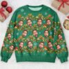 Personalized Photo Family Ugly Sweater, Custom Christmas Sweater Funny Xmas Leds