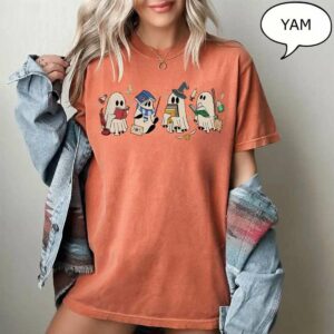 Funny Book Lover Ghost Teacher Halloween Ghost Shirt