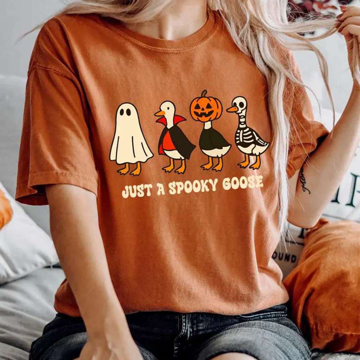 Just a Spooky Goose Shirt, Funny Halloween Goose Shirt, Goose in Halloween Just a Spooky Goose Shirt, Funny Halloween Goose Shirt, Goose in Halloween