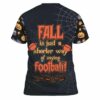 3D Halloween Football Spooky All Over Print T-Shirt, Funny Halloween Gift