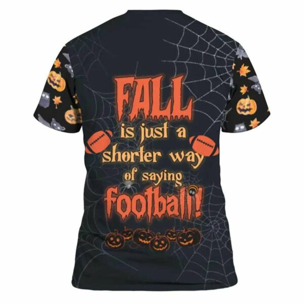 3D Halloween Football Shirt  Spooky All Over Print T-Shirt, Funny Halloween Gift for American Football Fans