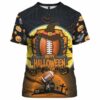 3D Halloween Football Shirt  Spooky All Over Print T-Shirt, Funny Halloween Gift for American Football Fans