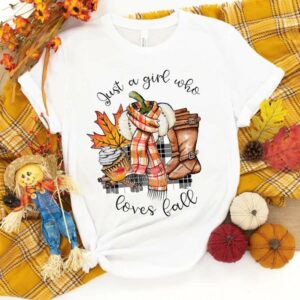 Just a Girl Who Loves Fall Pumpkin Shirt