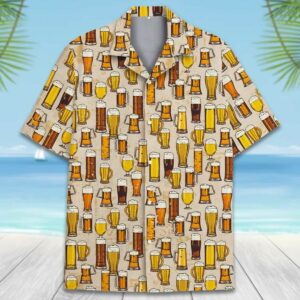 Funny Beer Glass Beer Hawaiian Shirt