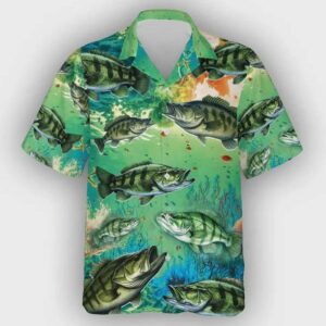 Bass Fishing Hawaiian Shirt, Bass Fishing 3D Aloha Shirts, Fishing Lover Shirt