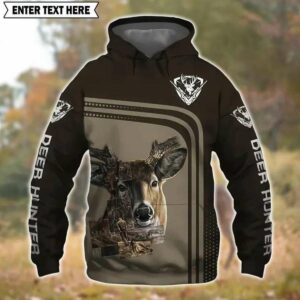 Deer Hunter 3D All Over Printed Hunting Pullover Hoodie for Outdoorsmen, Perfect Gift