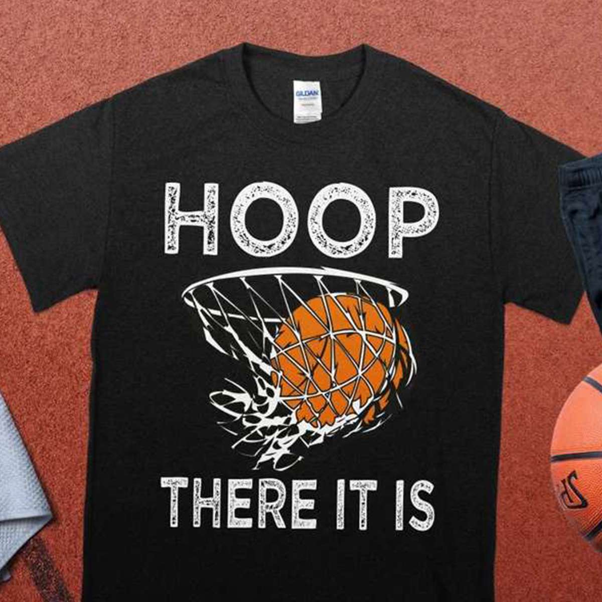 Hoop There It Is Basketball T-Shirt, Funny Basketball Graphic Tee