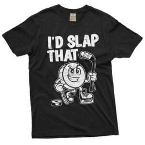 Funny Ice Hockey Shirt I’d Slap That Shirt, Humor Humorous Gifts Birthday Christmas
