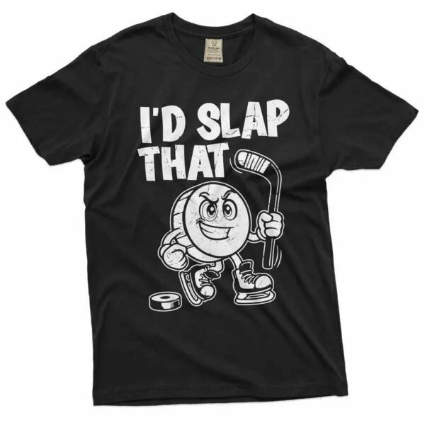 Funny Ice Hockey Shirt I’d Slap That Shirt, Humor Humorous Gifts Birthday Christmas