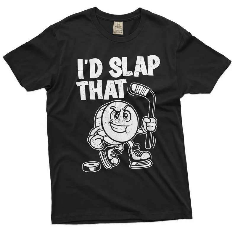 Funny Ice Hockey Shirt I’d Slap That Shirt, Humor Humorous Gifts Birthday Christmas