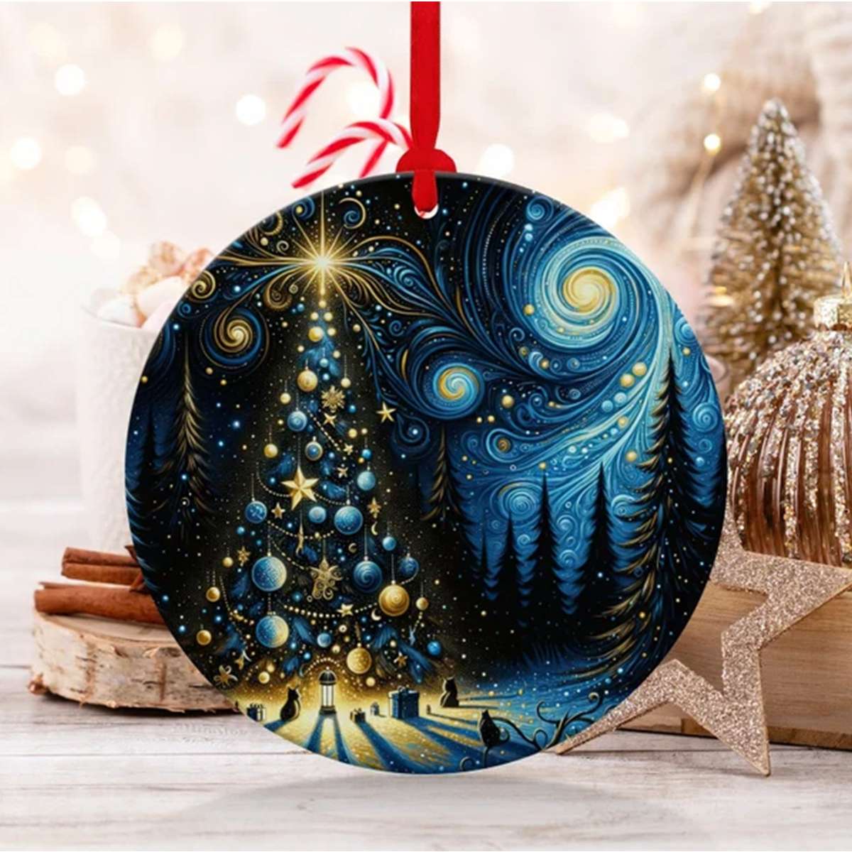 Christmas Round Ceramic Ornament, Christmas Decoration, Holiday Gift Idea, Heirloom Keepsake Christmas Round Ceramic Ornament, Christmas Decoration, Holiday Gift Idea, Heirloom Keepsake