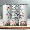 Merry Christmas Tumbler Wrap, Xmas Holiday Sublimation Design Tumbler