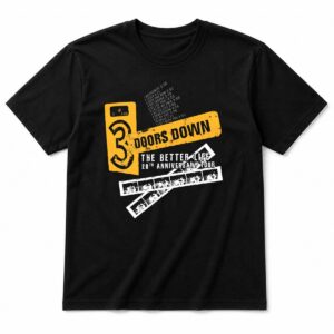 3 Doors Down Merch 3 Doors Down 20th Anniversary Tour Tee With Tour Dates