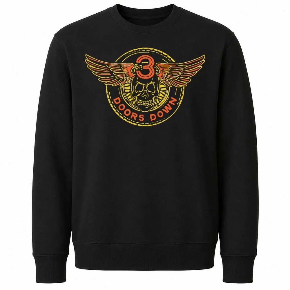 3 Doors Down Yellow Skull T-Shirt 3 Doors Down Yellow Skull T-Shirt
