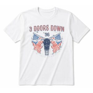 3 Doors Down Women’s Cattle Skull T-Shirt