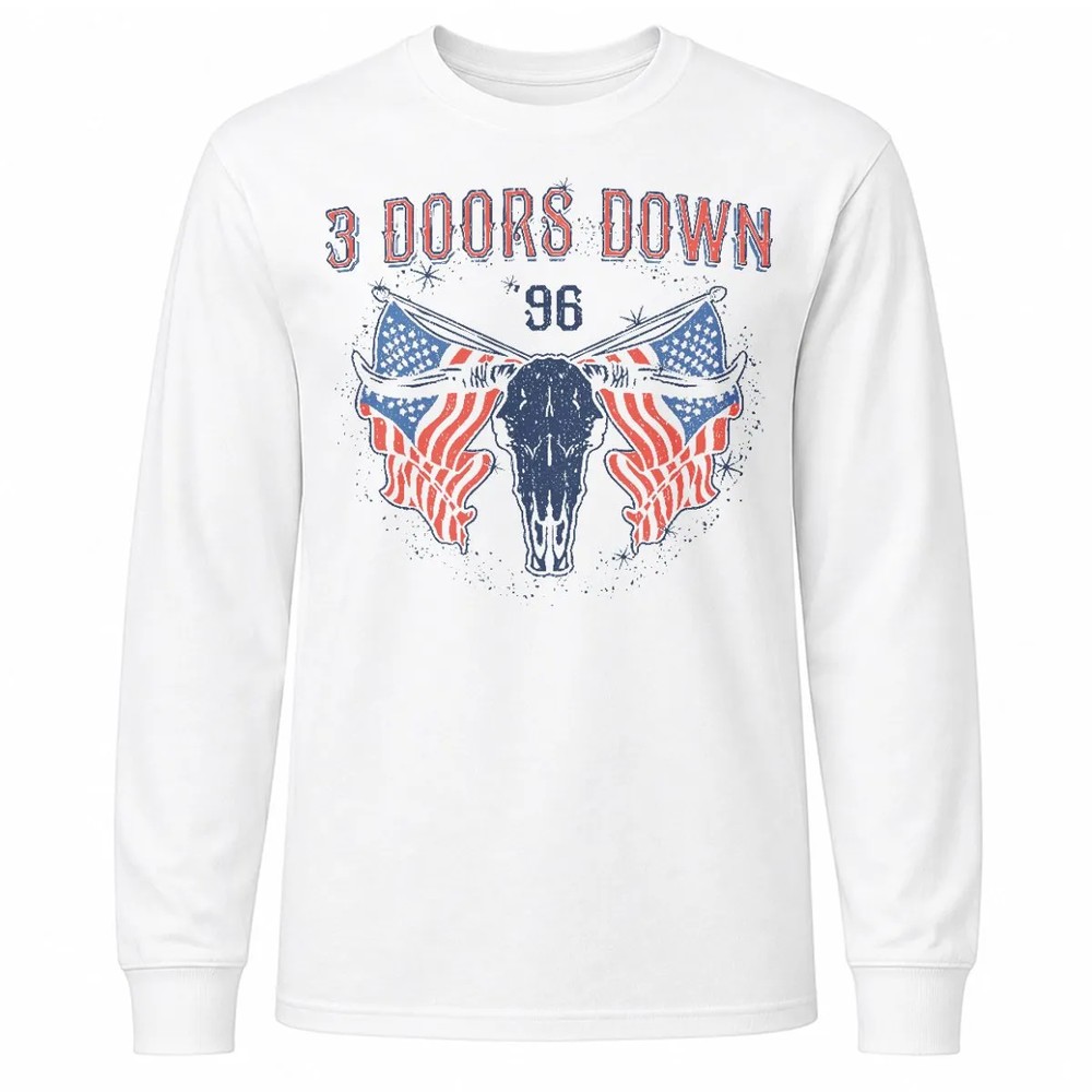 3 Doors Down Women’s Cattle Skull T-Shirt 3 Doors Down Women’s Cattle Skull T-Shirt