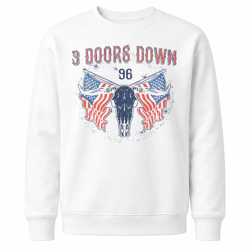 3 Doors Down Women’s Cattle Skull T-Shirt 3 Doors Down Women’s Cattle Skull T-Shirt