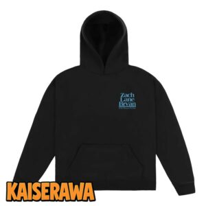 Zach Bryan Merch With Heaven On Top Tour Exposure Blue Hoodie