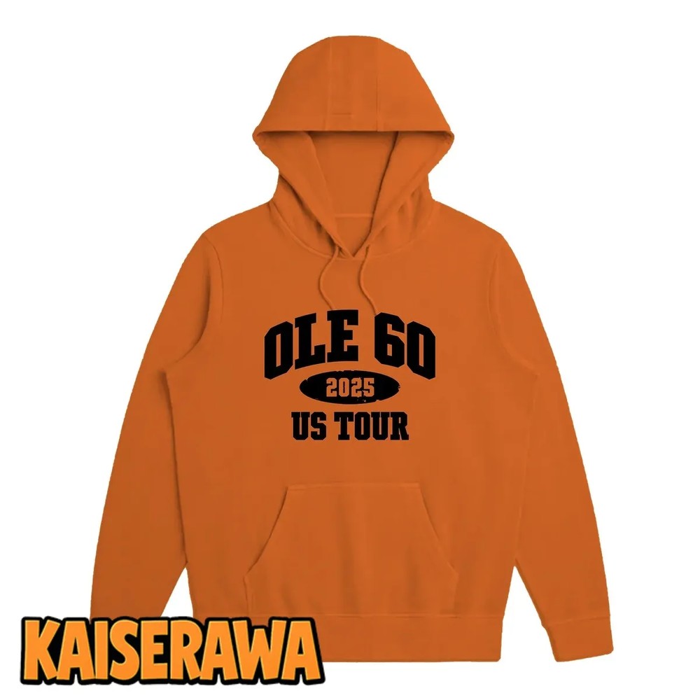 Ole 60 Merch 2025 Tour Orange Hoodie Ole 60 Merch 2025 Tour Orange Hoodie