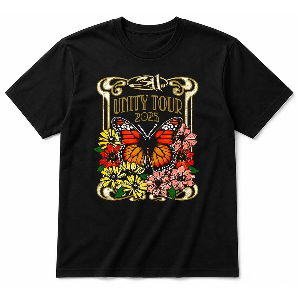 311 Unity Tour 2025 Butterfly Ladies T-Shirt 311 Unity Tour 2025 Butterfly Ladies T-Shirt