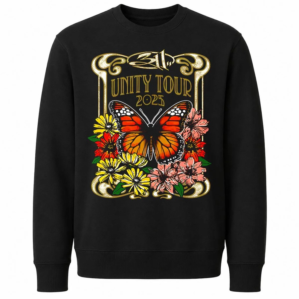 311 Unity Tour 2025 Butterfly Ladies T-Shirt 311 Unity Tour 2025 Butterfly Ladies T-Shirt