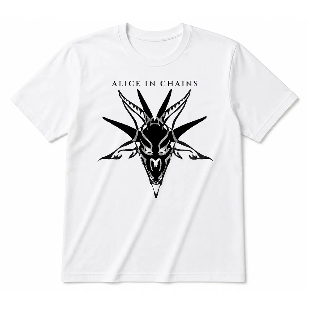 Alice In Chains Black On Grey The Devil Put Dinosaurs Here T-Shirt Alice In Chains Black On Grey The Devil Put Dinosaurs Here T-Shirt