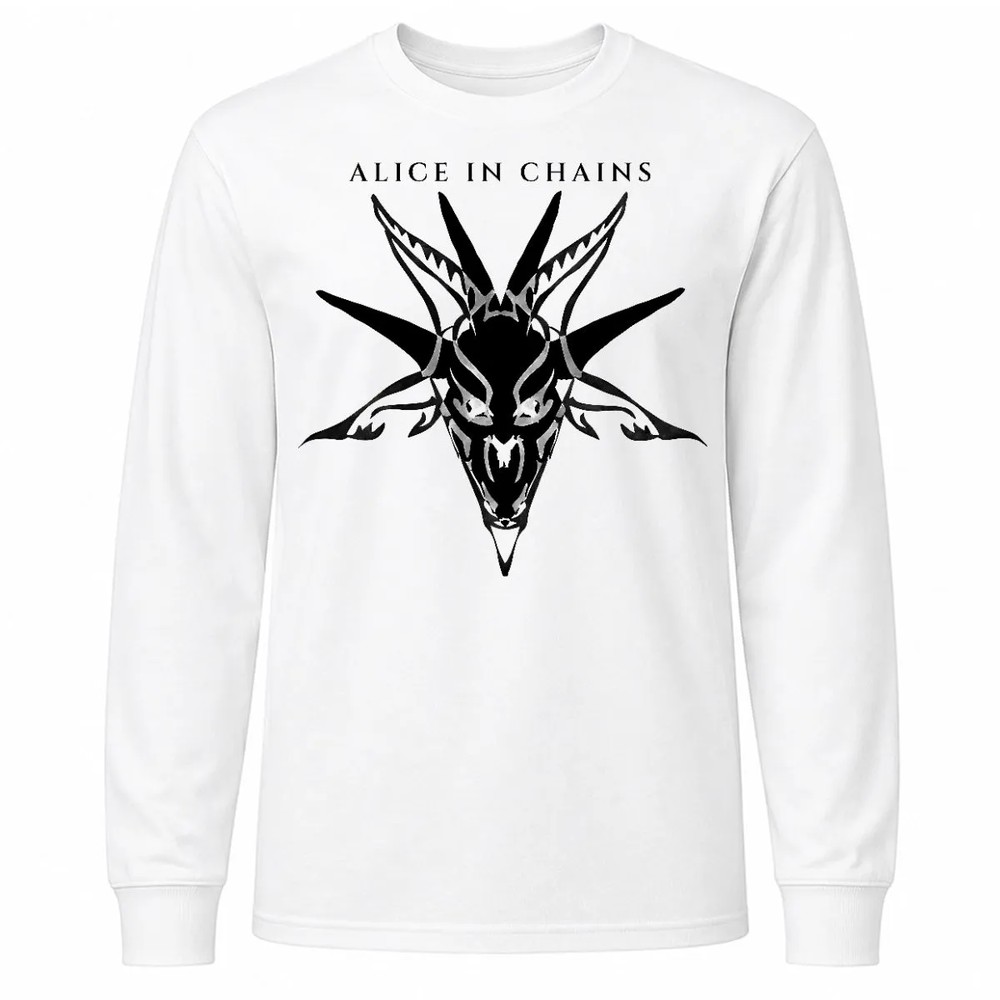 Alice In Chains Black On Grey The Devil Put Dinosaurs Here T-Shirt Alice In Chains Black On Grey The Devil Put Dinosaurs Here T-Shirt