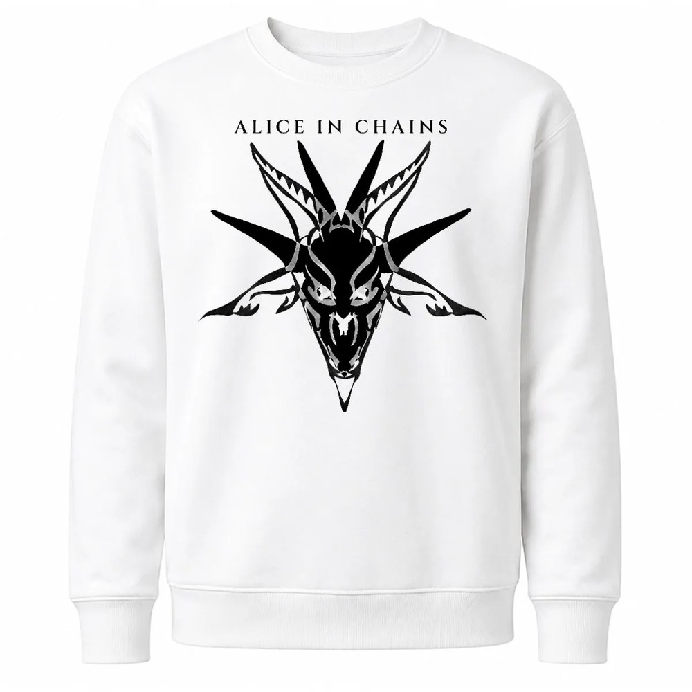 Alice In Chains Black On Grey The Devil Put Dinosaurs Here T-Shirt Alice In Chains Black On Grey The Devil Put Dinosaurs Here T-Shirt