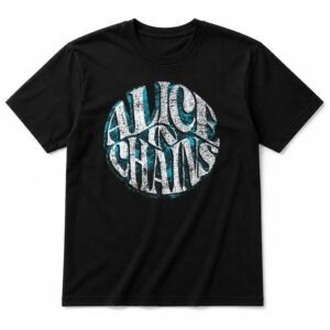 Alice In Chains Circle Text T-Shirt Black