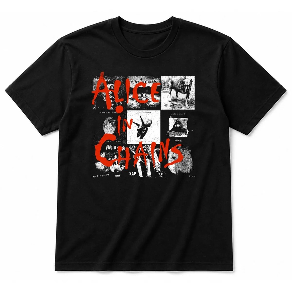 Alice In Chains Multiple Album Covers T-Shirt Alice In Chains Multiple Album Covers T-Shirt