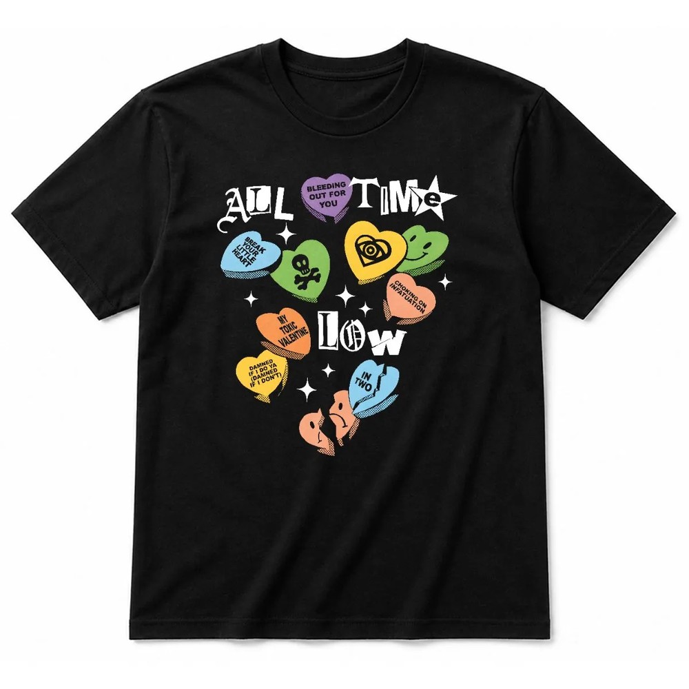 All Time Low Candy Hearts T-Shirt All Time Low Candy Hearts T-Shirt