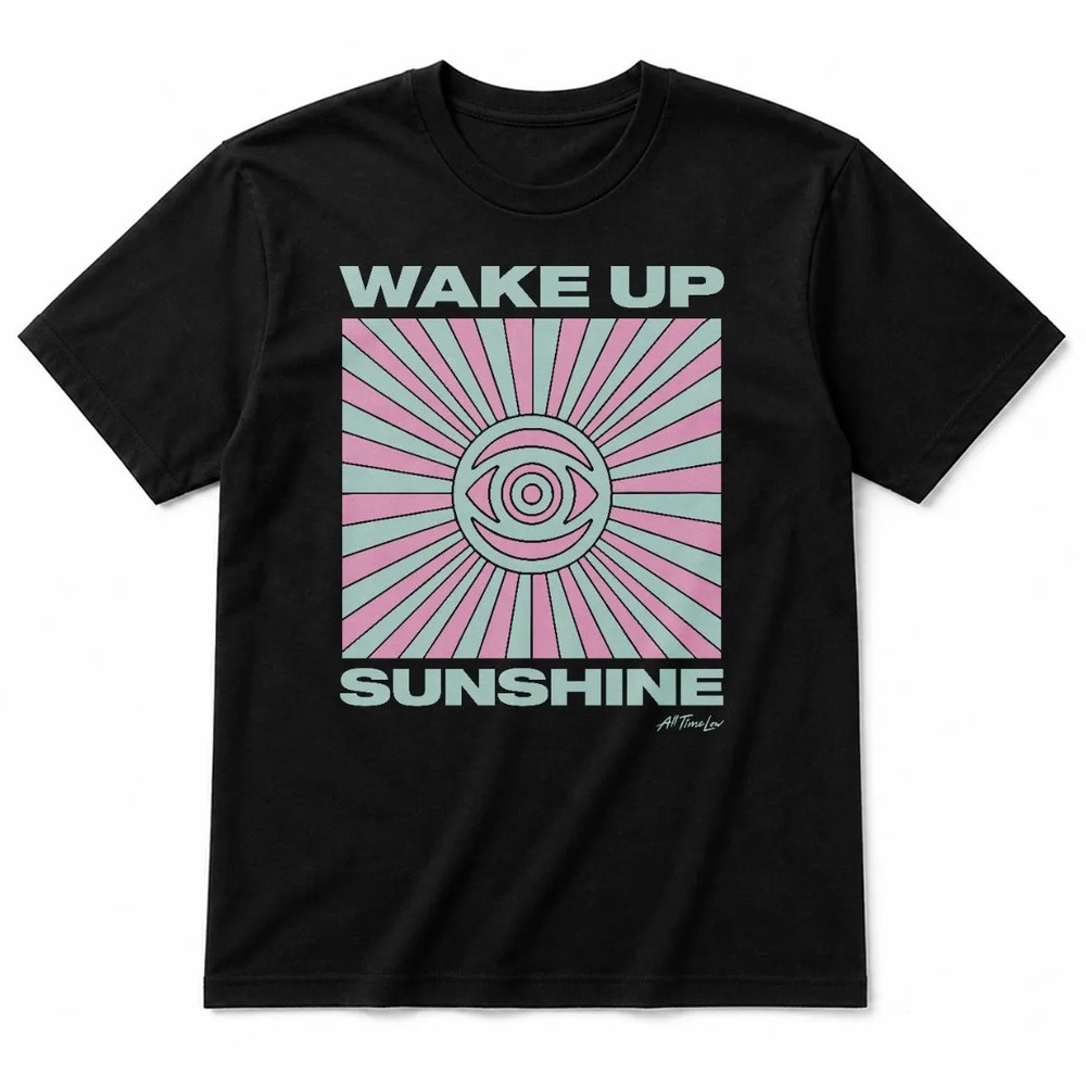 All Time Low Wake Up Sunshine Rays T-Shirt – Black All Time Low Wake Up Sunshine Rays T-Shirt – Black