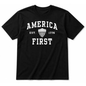 America First America First Collegiate T-Shirt Navy