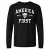 America First America First Collegiate T-Shirt Navy 2