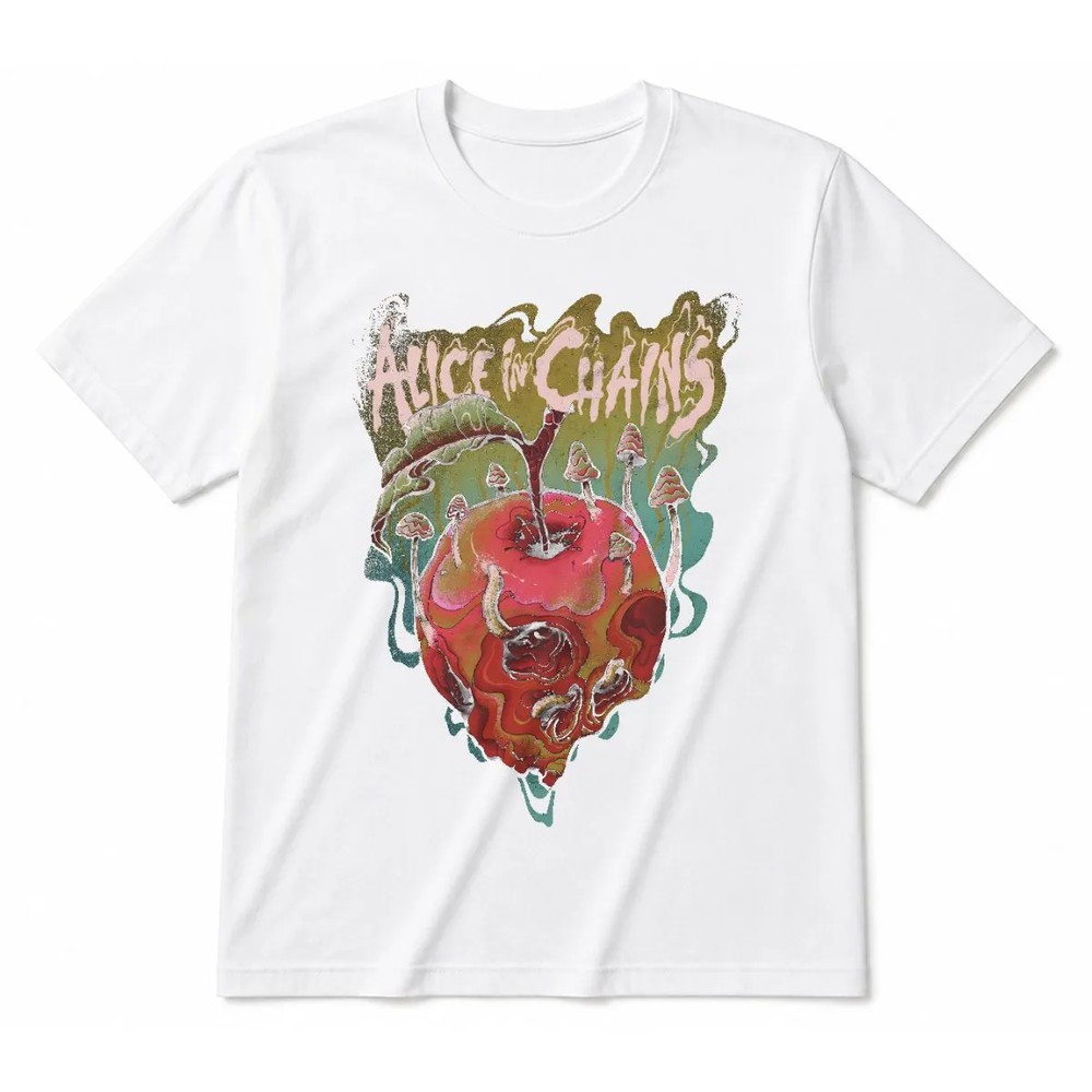 Alice In Chains Trippy Rotten Apple T-Shirt Alice In Chains Trippy Rotten Apple T-Shirt