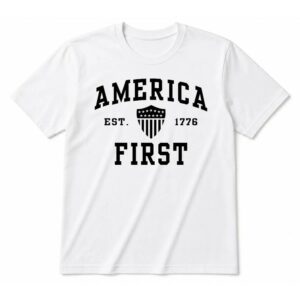 America First America First Collegiate T-Shirt Sport Grey