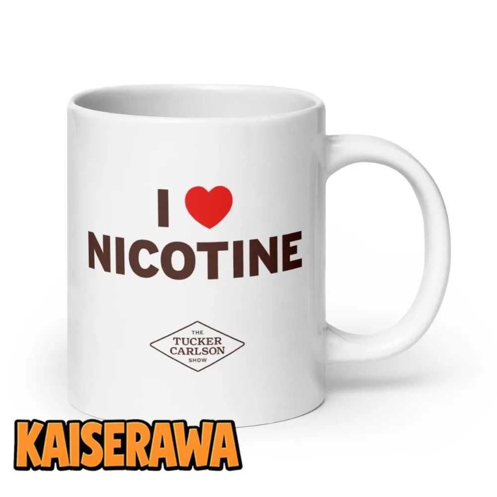 Tucker Carlson Merch I Heart Nicotine Mug Tucker Carlson Merch I Heart Nicotine Mug