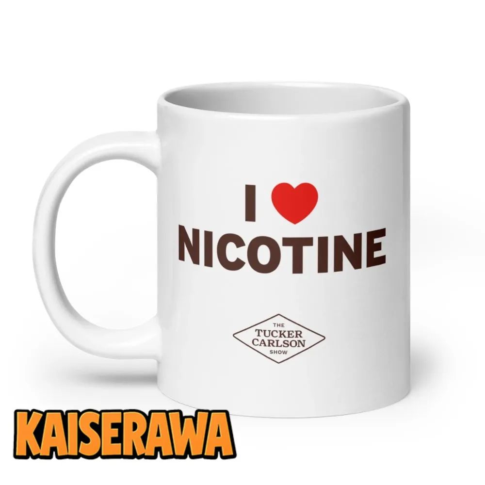 Tucker Carlson Merch I Heart Nicotine Mug Tucker Carlson Merch I Heart Nicotine Mug