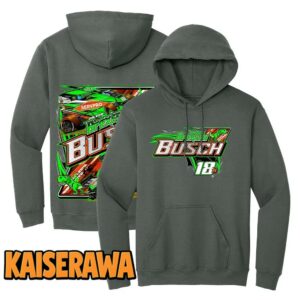 Brexton Busch Merch 18B Micro Sprint Charcoal 2-Spot Hoodie
