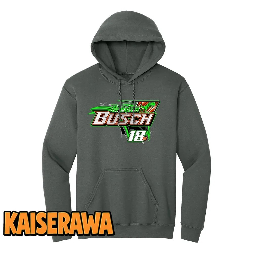 Brexton Busch Merch 18B Micro Sprint Charcoal 2-Spot Hoodie Brexton Busch Merch 18B Micro Sprint Charcoal 2-Spot Hoodie