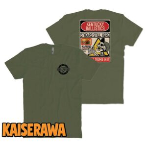 Kentucky Ballistics Merch KB 5 Year Anniversary T-Shirt – Military Green