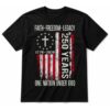 American Horsepower 250 Years of Freedom Muscle Car Black T-Shirt