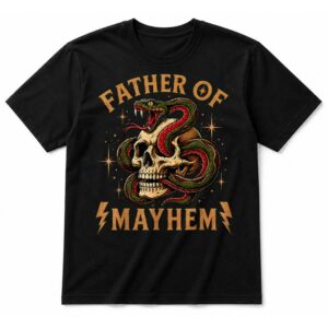 Father of Mayhem Funny Father’s Day Matching Family T-Shirt