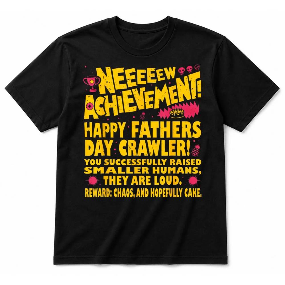 Happy Fathers Day Crawler New Achievement Gamer Dad USA T-Shirt Happy Fathers Day Crawler New Achievement Gamer Dad USA T-Shirt