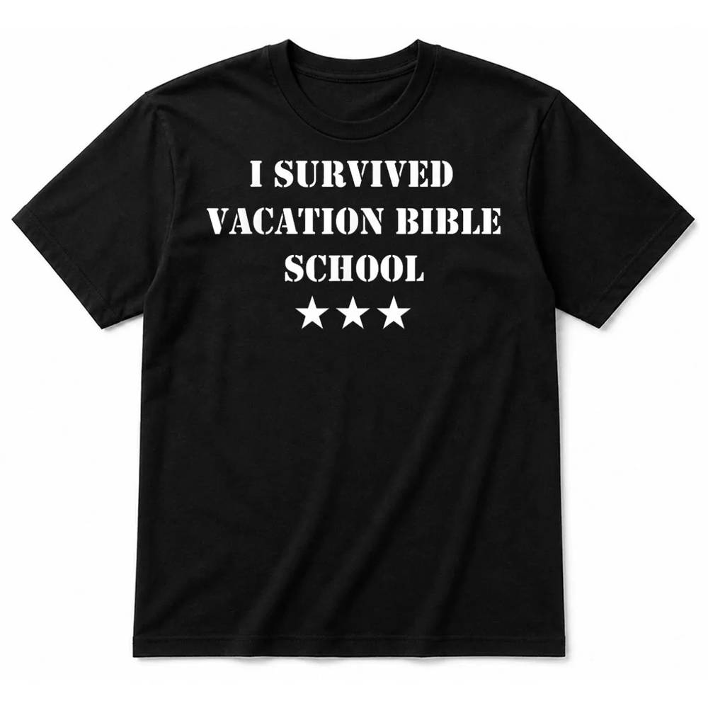 I Survived Vacation Bible School Funny VBS Survivor Humor T-Shirt I Survived Vacation Bible School Funny VBS Survivor Humor T-Shirt