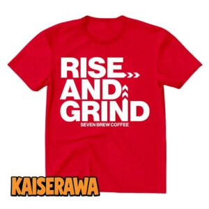 7 Brew Merch Rise and Grind T-Shirt – Red