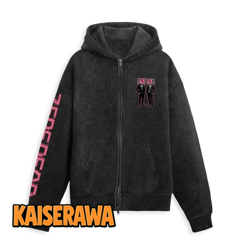 Zeds Dead Merch Communication Breadown Zip-Up Hoodie Zeds Dead Merch Communication Breadown Zip-Up Hoodie