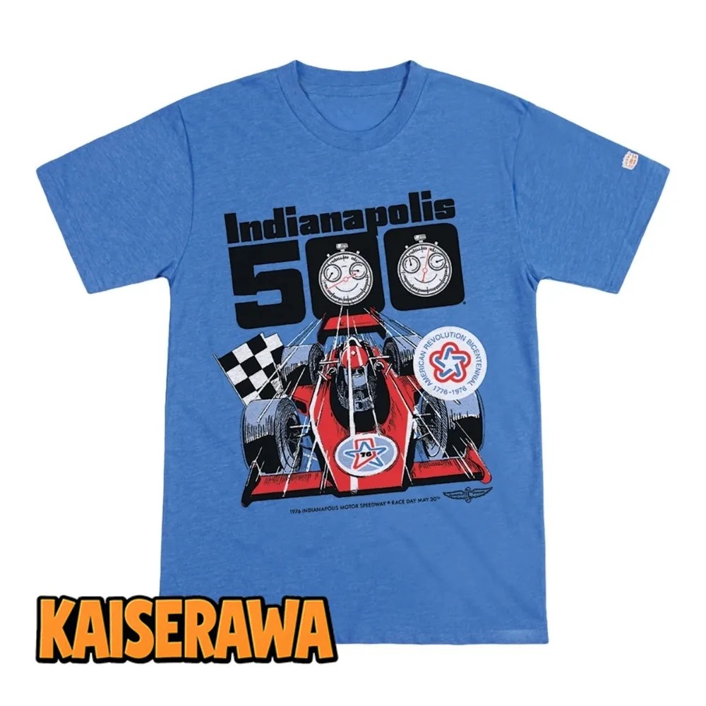 Indy 500 Merch 1976 Indianapolis 500 Bicentennial T-Shirt Indy 500 Merch 1976 Indianapolis 500 Bicentennial T-Shirt