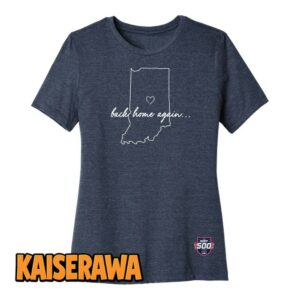 Indy 500 Merch Ladies 2026 Back Home Again T-Shirt